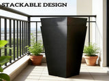 Set of 2 Plastic Flower Pots 02850510