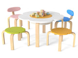 Flower-Shaped Toddler Table Chair Set, Safe Wooden Furniture for Play & Study 36575287