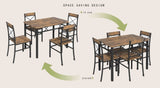 Dining Table Set for 4, Wood Kitchen Table with Chairs Dinning Table Set for Kitchen & Dining Room, 53776842