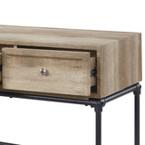 Mankato Oak and Sandy Black Sofa Table B062P186450