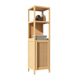 Large capacity multifunctional bamboo storage cabinet furniture for bathroom and living room W2207P147165