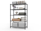 5-tier, adjustable shelf spacing, display rack with adjustable feet, made of iron, 74*34*150cm, 14450158