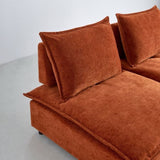 Modern Upholstered Chair Leisure Sofa Lounge Chair Removable Pillow - Armless Accent Chair for W1765P190104