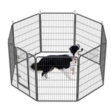 ZUN Heavy Duty Dog Pens Outdoor Dog Fence Dog Playpen for Large Dogs, 40"Dog Kennel Outdoor Pet Playpen W1422112800