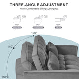 3 in 1 Convertible Sleeper Sofa Bed, Modern Pull Out Couch Bed, Adjustable Backrest, Velvet Loveseat W2121P289395