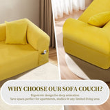 Spring Sofa with High-Quality Fabric, Pillows & Storage - Pocketed Springs, High-Density Foam, for B347P365246