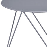 Grey Geometric Metal Base Accent Table B062P185685