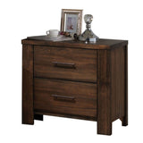 Oak 2-Drawer Nightstand B062P189074
