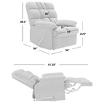 ZUN The Granada Recliner in Sage Gray B127P252333