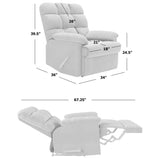 ZUN The Granada Recliner in Sage Gray B127P252333