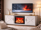 Brown top panel, washed white cabinet body, 133955cm, embossed particle 23980403