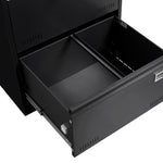 ZUN Filing Cabinet Lateral File Cabinet 3 Drawer, Blcak Locking Metal File Cabinets Three Drawer, Office W1247118742