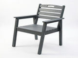 HDPE Outdoor Terrace Dining Chair Set, low maintenance - for gardens, backyards and decks - grey 55213923