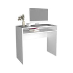 ZUN Computer Desk 30.6" H, with 1 Shelf, White B097P250845