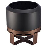 ZUN Outdoor Smokeless Fire Pit Stove 24'' for Camping Bonfire, Wood Place Firepit with W2640P225126