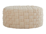Round 24" Ottoman in Cream Velvet B202P223703