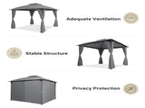 Patio Gazebo 10'x10', Outdoor Duty Party Tent Shelter With Double Roofs, Oxford Fabric Mosquito 60882905