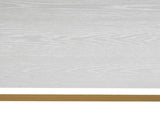 2-Tier Console Table, Gold Sofa Entry Table with White Top and Gold Metal Frame for Home 58656376