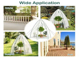 Hexagonal Mini Greenhouse with Zipper Door & Roll-Up Window, PE Cover Outdoor Plant House - White 14163863