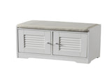 29.5"Shoe Storage Bench with 2 Door Cabinet, Entryway Bench with White Shoe Storage, Shoe Bench with W2948P244736