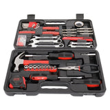 ZUN 148pcs Iron Household Tool Set Red 08695817