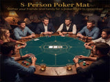 47" Round Foldable Poker Table Top Mat Non-Slip Rubber Base, Portable Casino-Grade Poker Mat 49690522