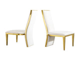Dining Chairs Set of 2, Modern High Back velvet Chairs with Gold Stainless Steel Frame, Upholstered W2723P304377