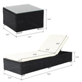 Three-Piece Flat Bed Black Four-Wire 59219474