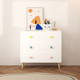 Kids 3 Drawer Dresser, Baby Nightstand for Bedroom, Storage Cabinet for Toddler Child for Living W808P264698
