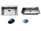 33Inch Top mount Kitchen Sink Drop-in, Farmhouse Kitchen Sink with Sink Protector 18 Gauge, 50769401
