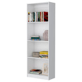 ZUN Zachary White Tier Storage Shelves Bookcase B062P175156