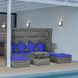 ZUN 4 Piece Outdoor Rattan Sofa Set 09286610