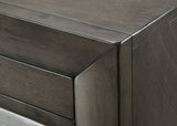 ZUN 1Pc Contemporary 5 Drawer Chest Gray Finish Solid Wood Wooden Bedroom Furniture B011P216685