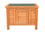 20" Wooden Waterproof Rabbit Hutch Pet Bunny Small Animal House Habitat Natural Wood Color 60195219