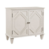 33.6" Retro Wooden Sideboard Buffet Cabinet with Storage, Symmetrical Geometric Accent Display W1801P346237
