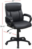 ZUN Classic Look Extra Padded Cushioned Relax 1pc Office Chair Home Work Relax Black Color HS00F1682-ID-AHD