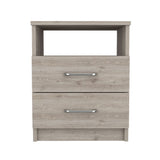 Brookeline 2-Drawer 1-Shelf Rectangle Nightstand Light Grey B06280586