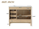 30-Inch Bathroom Vanity with Ceramic Sink, Soft-Close Doors and Drawers, Modern Traditional N729P512871N