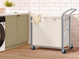 Laundry Hamper with Wheels,140L Rolling Laundry Hamper,2-Section Rolling Laundry Hamper with 47755168