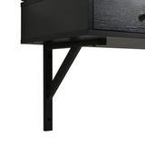 Floating Makeup Vanity Desk with Mirror & 3-Color Lights, Wall Dressing Table with Power Outlet, N844P263662B