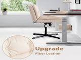 Large Size Armless Home Office Desk Chair Vanity Chair No Wheels W1403P152410