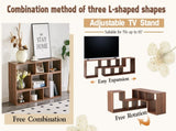 2 Pieces Cube TV Stand,Free Combination Gaming Entertainment Center Media Stand,Open Storage W3875P397178