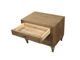 3 Drawers Wooden Nightstand in Reclaimed Oak Finish B016P253370