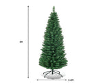 5ft Slim Pencil Christmas Tree - Space-Saving Design for Small Corners, 220 Realistic PVC Branches 72369456