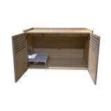 Modern Wooden Cat House with Scratching Pad , Cat Litter Enclosure, Spacious Hidden Cat Litter W1412P271583