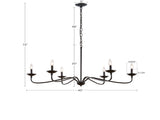 6-Light Metal Chandelier B03597662