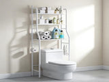 3-Tier Over the Toilet Storage Shelf Adjustable Foot Pads, Anti-Tilt Metal Bathroom Organizer 34497064