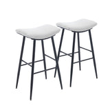 ZUN Counter Height Bar Stool Set of 2 for Dining Room Kitchen Counter Island,Linen fabric Upholstered W1439125932