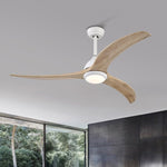 ZUN 52" Ceiling Fan, Indoor Outdoor Ceiling Fan With Light with Remote Control, Noiseless Reversible W1592P176976