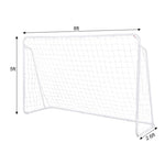 ZUN 8' x 5' Soccer Goal Training Set with Net Buckles Ground Nail Football Sports 12147701